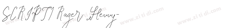 SCRIPT1 Rager Hevvy字体转换